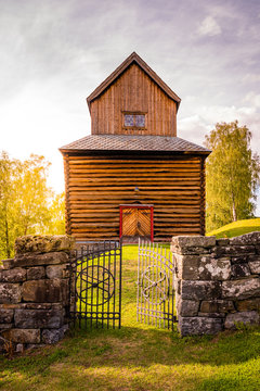 Old norwegian wooden storehouse