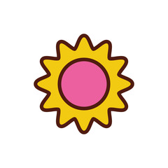 beautiful sunflower spring isolated icon