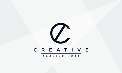 Modern creative letter C logo design. Minimal C, CC initial based vector icon.