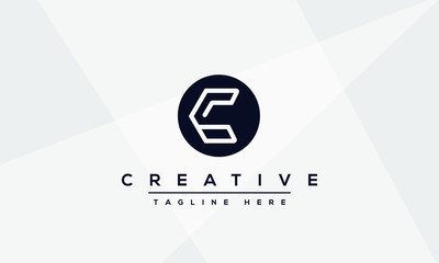 Modern creative letter C logo design. Minimal C, CC initial based vector icon.
