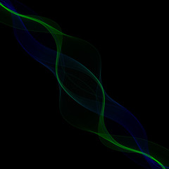 colored neon waves. abstract curves. presentation template