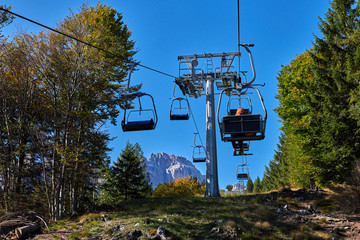 Beautiful view of the Dolomites di Brenta group seen from Molveno