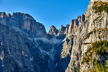 Beautiful view of the Dolomites di Brenta group seen from Molveno