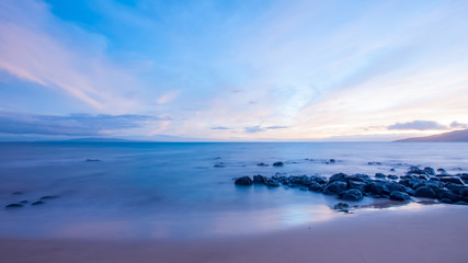 Obraz na płótnie Canvas Colors of sky after sun goes down, Beach