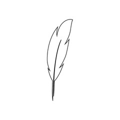 Feather ilustration  logo