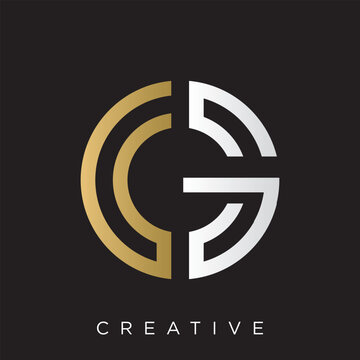 cg circle logo design vector icon