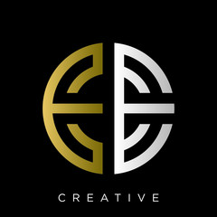 ee circle logo design vector