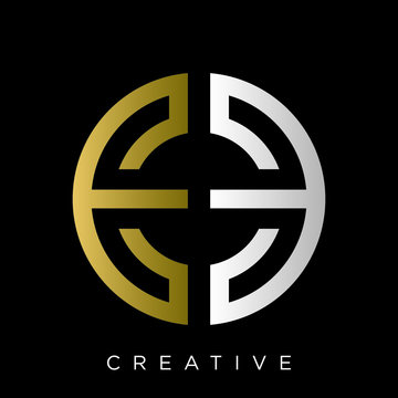 ee circle logo design vector