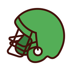 sport american football helmet line and fill icon