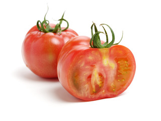 fresh tomato isolated on white background