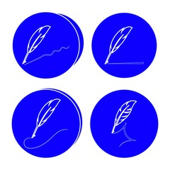 Feather ilustration  logo vector template