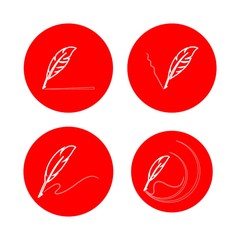 Feather ilustration  logo vector template