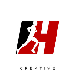 h logo design vector icon