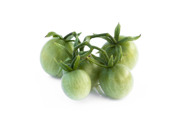 Young Tomato Balls from nature on white background