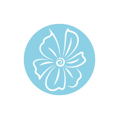 beautifull flower garden block and line style