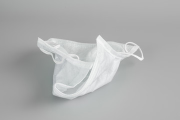 face mask on gray background. concept a protective mask covering the nose and mouth or nose.