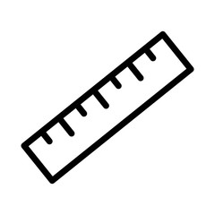 Ruler icon in line style.