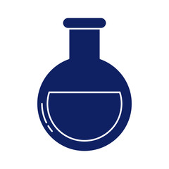 chemical laboratory test tube, silhouette style icon