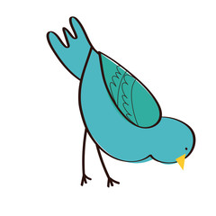 cute little chick spring hand draw style