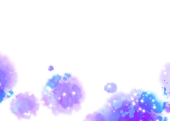 水彩テクスチャ　背景素材　ブルーグラデーション