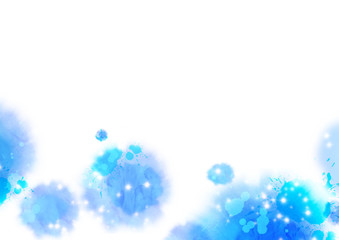 水彩テクスチャ　背景素材　ブルーグラデーション