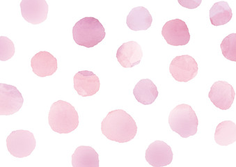 水玉　水彩テクスチャー　背景イラスト