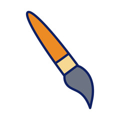 paint brush , line and fill style icon