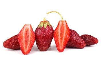 Strawberries with halves