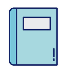 closed book, line and fill style icon