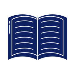 open book, silhouette style icon