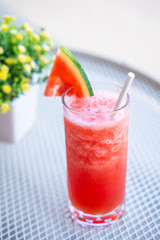 watermelon smoothie ready for drink