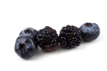 Blueberries and blackberries