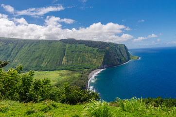 Beautiful Waipio valley in Big Island in Hawaii USA