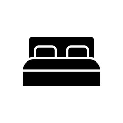 Double bed icon vector logo