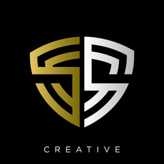 Fototapeta premium ss shield abstract logo