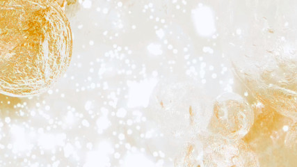 キラキラ　背景　水　金色　ゴールド