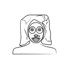 Face mask icon vector logo