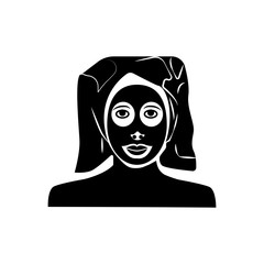 Face mask icon vector logo