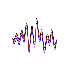 Sine wave icon vector logo