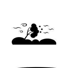 Wind icon vector flat design