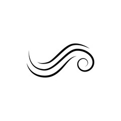 Obraz premium Wind icon vector flat design
