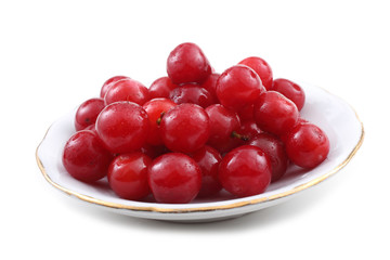 Far eastern cherries on dish