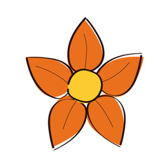 beautifull flower garden spring hand draw style