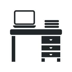 Office desk icon