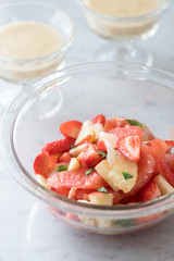 いちごの米粉プリン