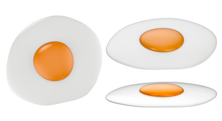 set of fried eggs