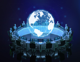 Global technology connection concept