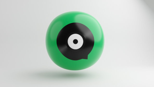 Social media icons, Joox on ball. 3D rendering