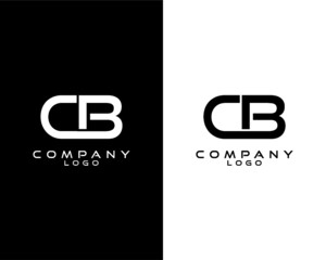 CB, BC modern logo design with white and black color that can be used for business company. - obrazy, fototapety, plakaty