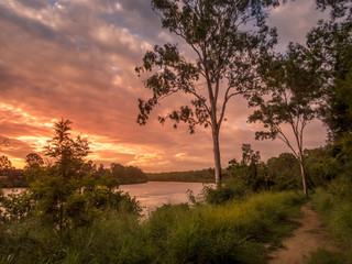 Fototapeta na wymiar Beautiful River Sunset